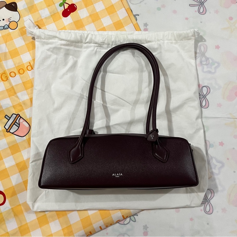 Alaia Burgundy Leather Shoulder Bag